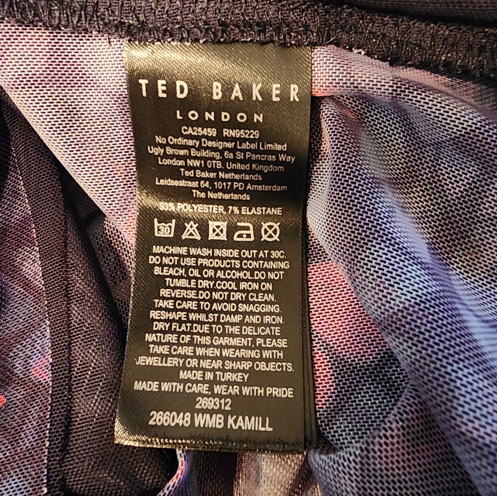 TED BAKER London Kamill Mesh Top In Black Size M - Picture 10 of 11